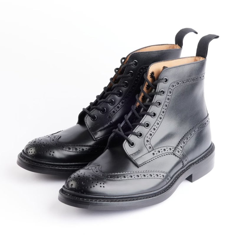 トリッカーズ STOW BLACK ウィングチップ メンズ | TRADING POST