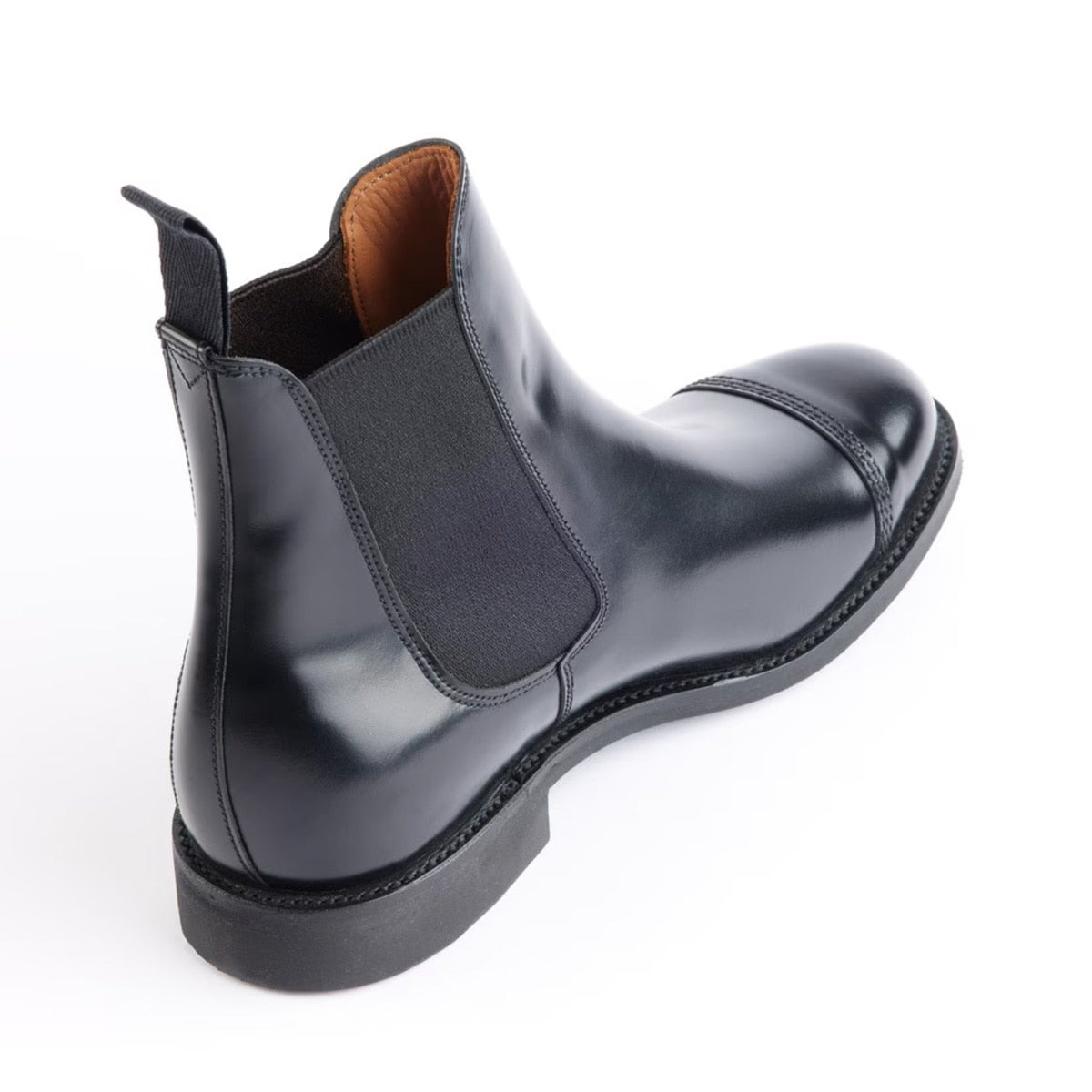 サンダース MILITARY CAP TOE CHELSEA BOOT BLACK サイドゴアブーツ