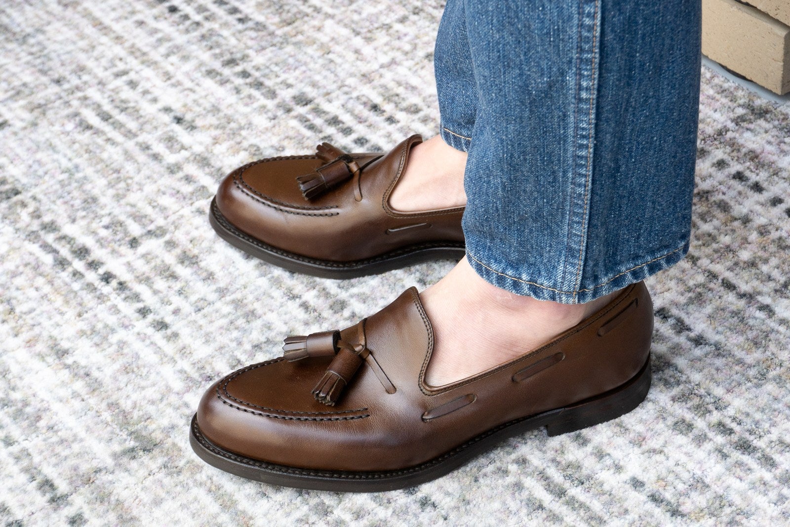 【美品】クロケット＆ジョーンズ キャベンディッシュ3 UK6E ブラウン クロケット＆ジョーンズ キャベンディシュ3|CAVENDISH 3 DARKBROWN