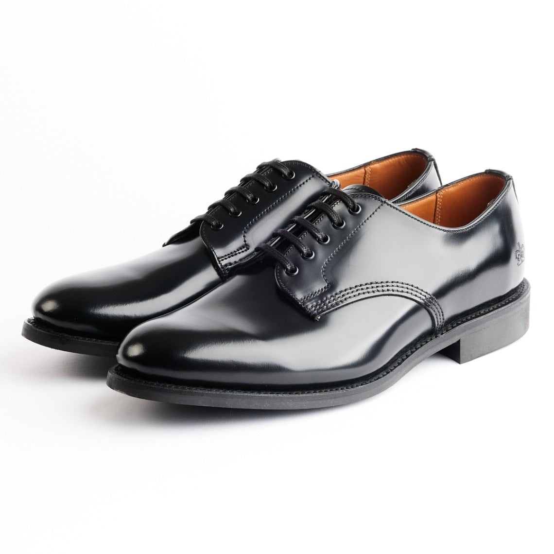 サンダース OFFICER SHOE BLACK プレーントウ メンズ | TRADING POST