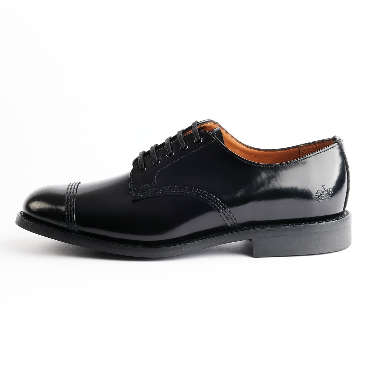サンダース MILITARY DERBY SHOE BLACK キャップトウ レディース