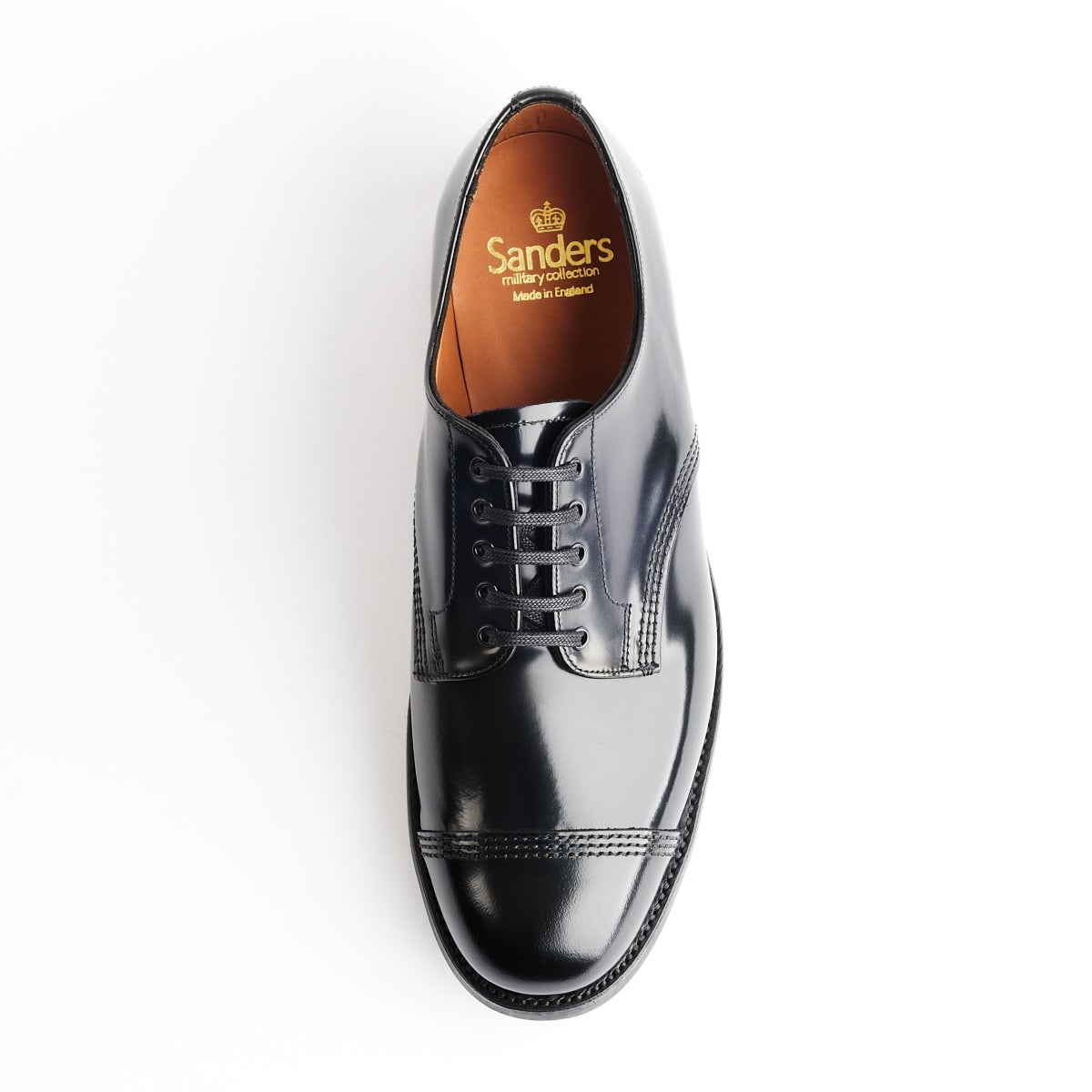 サンダース MILITARY DERBY SHOE BLACK キャップトウ レディース