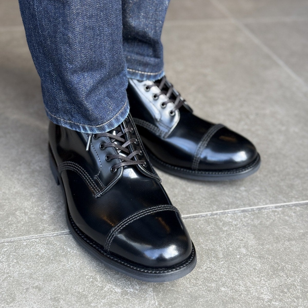 サンダース MILITARY DERBY BOOT BLACK レースアップブーツ メンズ