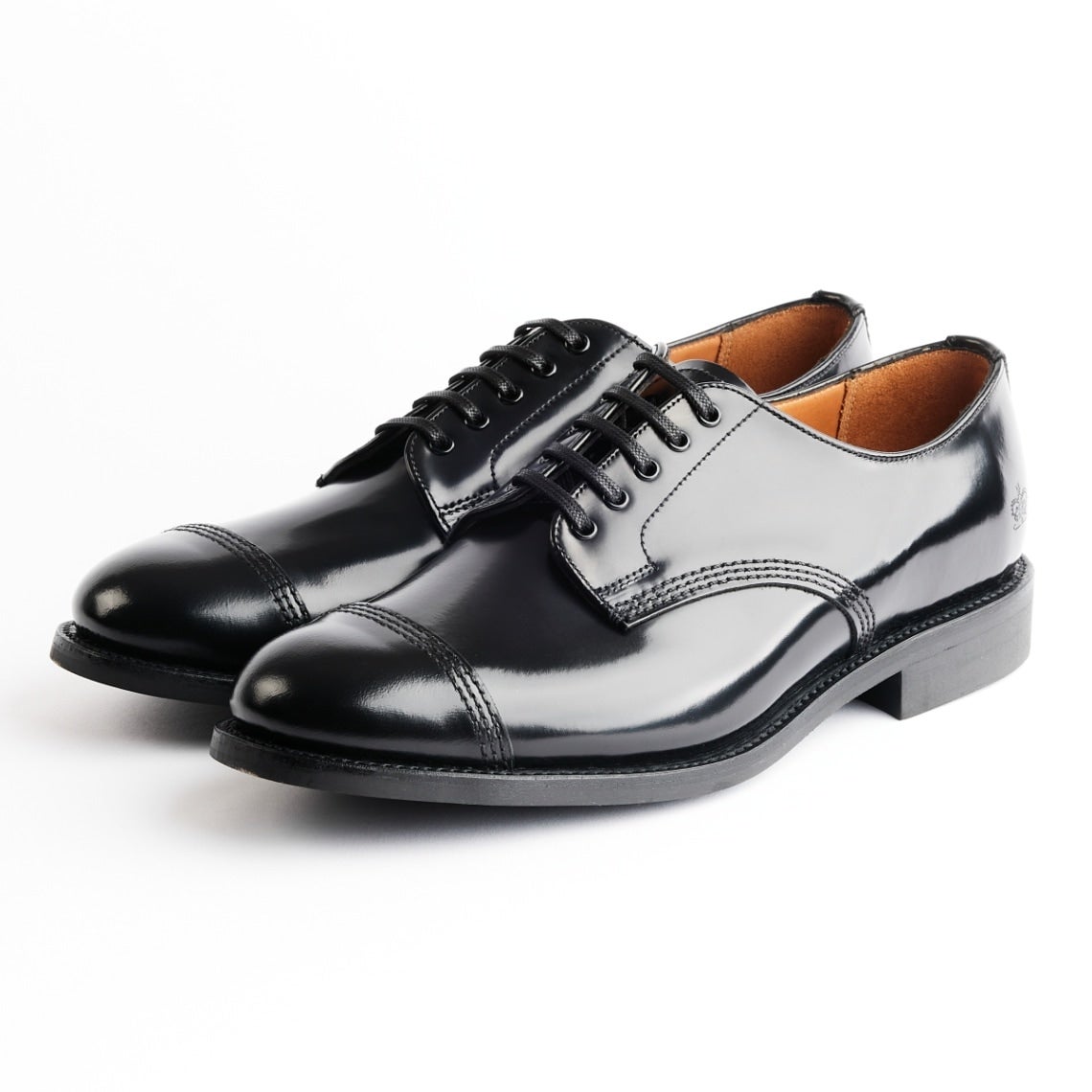 サンダース MILITARY DERBY SHOE BLACK キャップトウ メンズ | TRADING