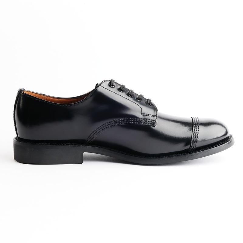 サンダース MILITARY DERBY SHOE BLACK キャップトウ メンズ | TRADING 