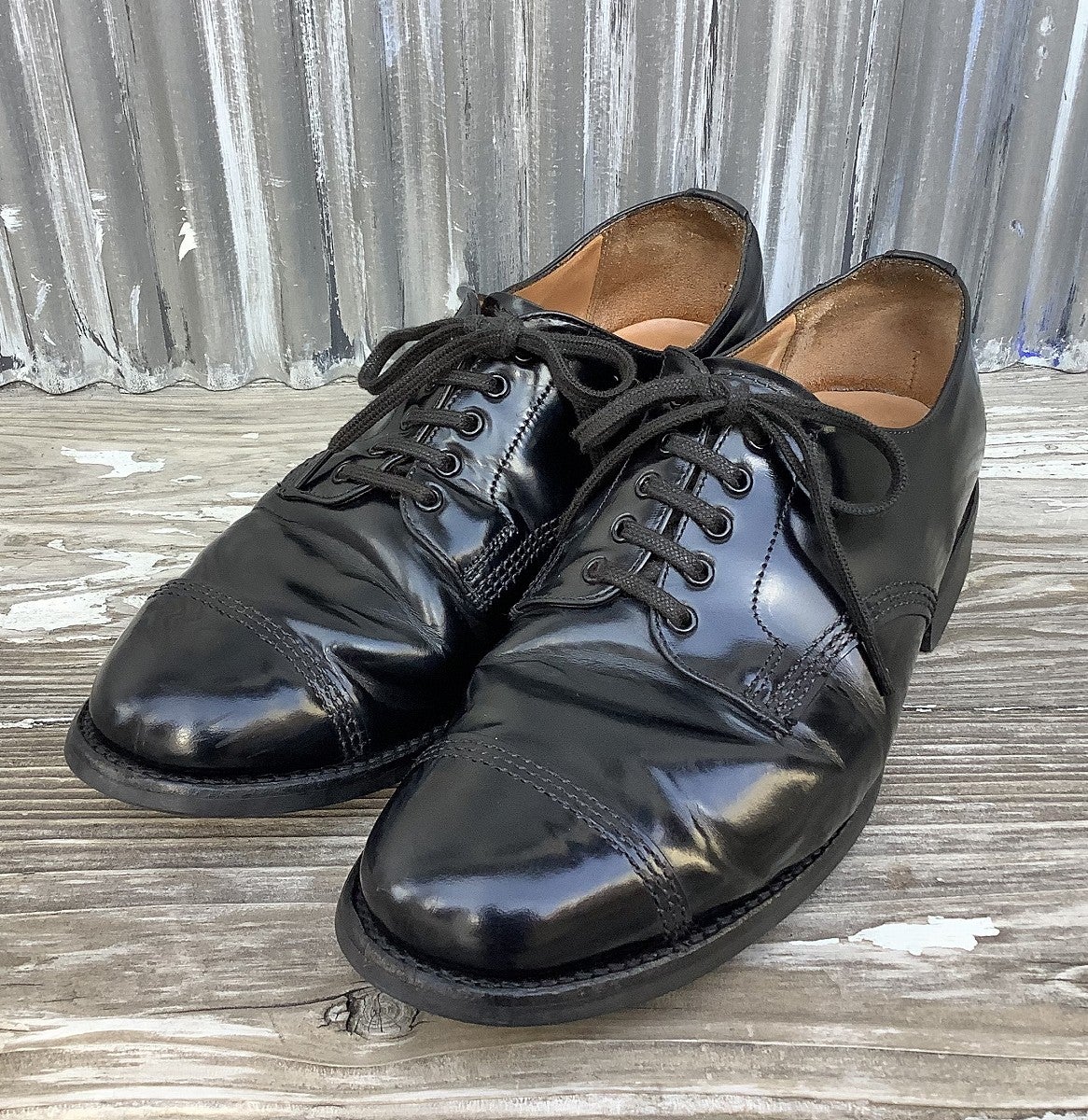 サンダース MILITARY DERBY SHOE BLACK キャップトウ メンズ | TRADING