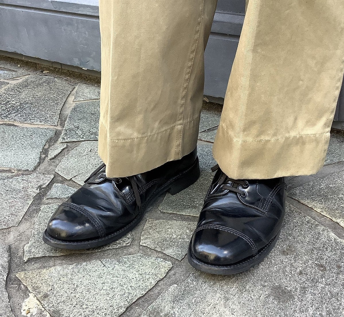 サンダース MILITARY DERBY SHOE BLACK キャップトウ メンズ | TRADING