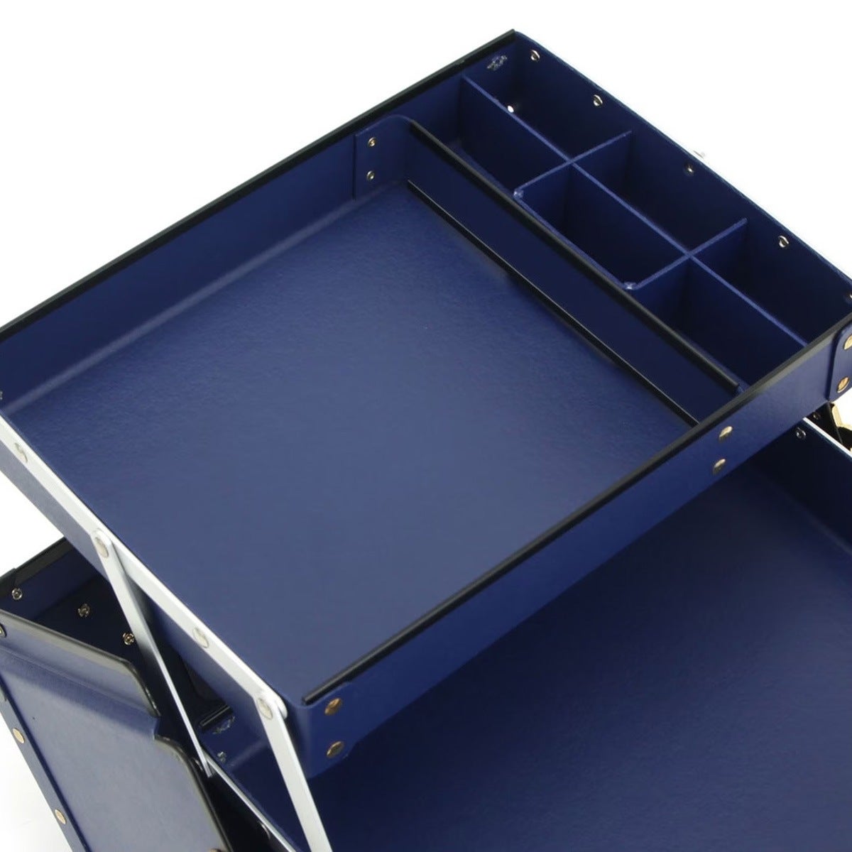 タイムボイジャー シューケア用品収納ボックス NAVY メンテナンス