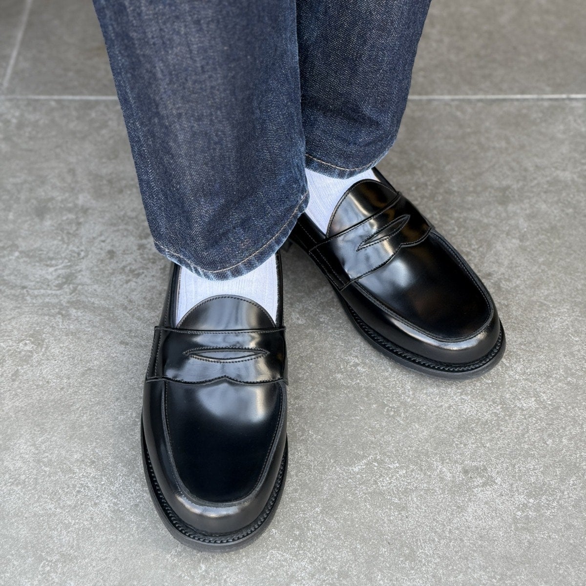 サンダース バットシームローファー|BUTTSEAMLOAFE BLACK ローファー