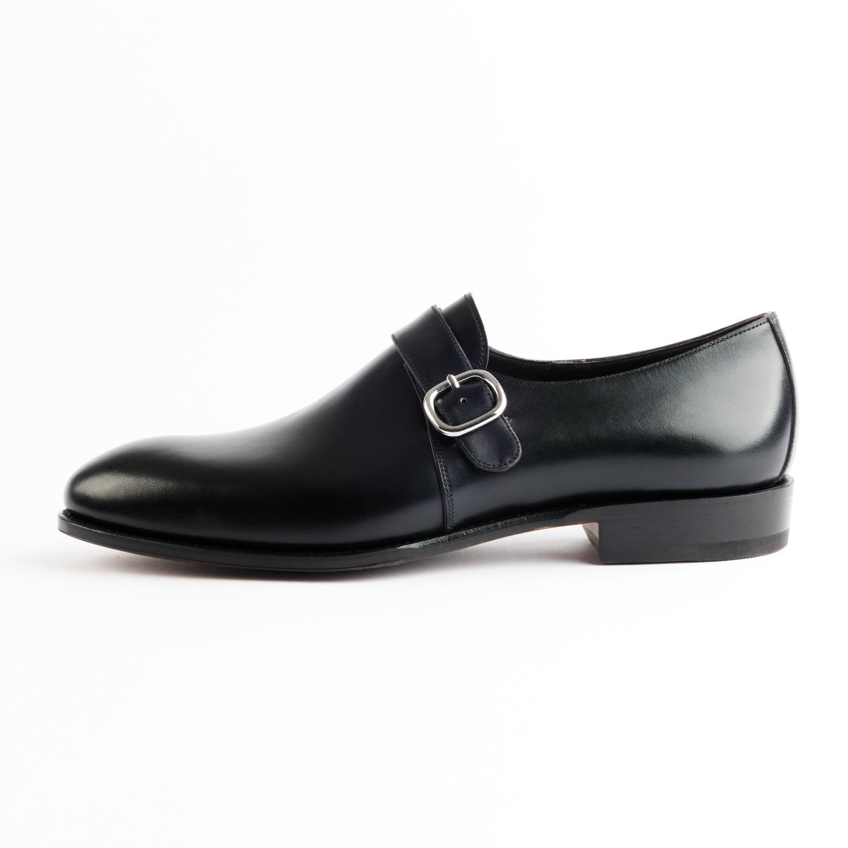 希少 シルバノ ラッタンジ シングルモンク　革靴　ドレスシューズ 8 1/2 黒 カルミーナ 80156 BLACK シングルモンクストラップ メンズ | TRADING POST