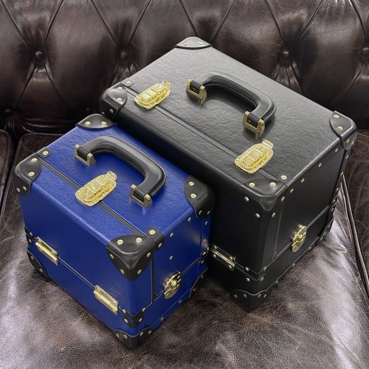 タイムボイジャー シューケア用品収納ボックス NAVY メンテナンス